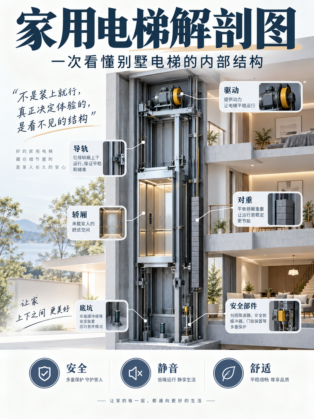 南岸家用电梯里面到底藏了什么？一张图拆给你看